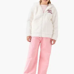Juniors by Babyshop Girls Lightweight Open Front Jacket with Embroidered image 5