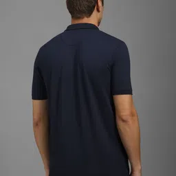 Louis Philippe Men Striped Polo Collar T-shirt image 2