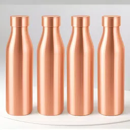 VAPOK Copper-Toned Set of 4 Copper Solid Water Bottle-picture-34