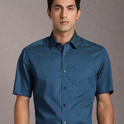 Louis Philippe Ethnic Motifs Printed Pure Cotton Formal Shirt-picture-14