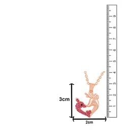 Oviya Women Rose Gold-Plated Animal Shaped Pendants with Chains image 4