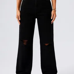 NU CLOTHS Women Jean Bootcut High-Rise Jeans-image-7