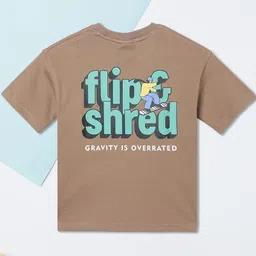 max Boys Typography Printed Pure Cotton T-shirt image 5