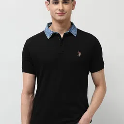 U.S. Polo Assn. Denim Co. Brand Logo Polo Collar Pure Cotton Applique Regular Fit T-shirt-picture-40