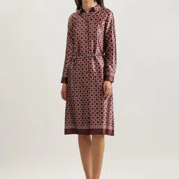Iconic Women Shirt Style Midi Dress-image-5