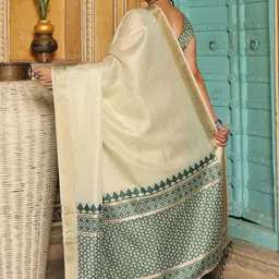 Astita Woven Design Zari Saree with Unstitched Blouse Piece image 5