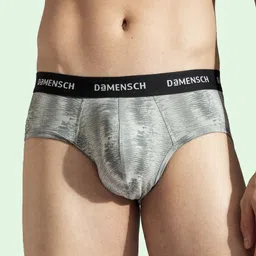 DaMENSCH Men Anti-Odour Printed Mid Rise Basic Brief-BR1088-GLTGRE image 5