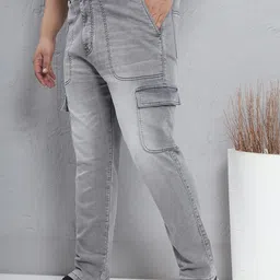 John Pride Men Plus Size Regular Fit Mid-Rise Light Fade Stretchable Jeans image 5