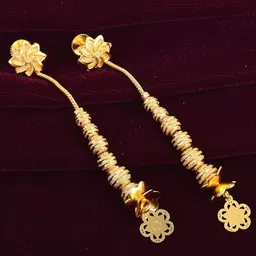 MEMOIR Gold-Plated Contemporary Drop Earrings-image-75