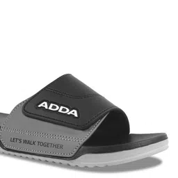 Adda Men Self Design Rubber Sliders image 3