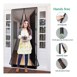 Lifekrafts Mosquito Screen Door Net Curtain with Magnets - Beige image 4