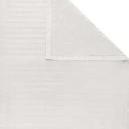 FABINALIV Cream Striped 300 TC Cotton Blend Single Bedsheet with 1 Pillow Cover image 3