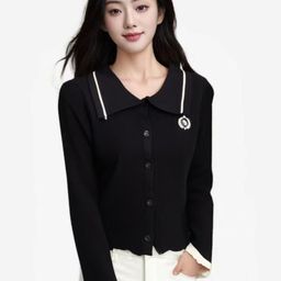 StyleCast Women Lapel Collar Long Sleeves Front-Open Sweaters-picture-22