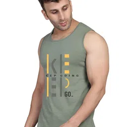 SLOWLORIS Pack Of 2 Typography Printed Scoop Neck Gym Vests image 5