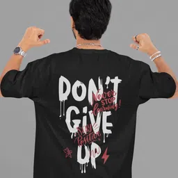 SNUG24 Men Typography Printed Round Neck Cotton Oversized T-shirt-picture-41