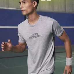 Fit Monkey Men Typography Colourblocked Dri-FIT T-shirt image 3