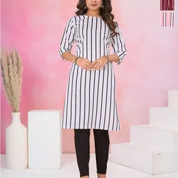 KETAKI FASHION Women Pack Of 3 Striped Round Neck Straight Kurta-picture-38