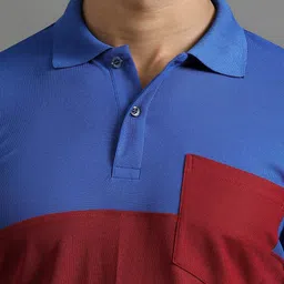 ECOLINE Clothing Men Antimicrobial Colourblocked Polo Collar T-shirt image 2