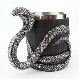 AUGEN Black Textured Stainless Steel Matte Cups Set of Cups and Mugs-image-3