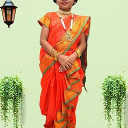 Mom and Me Kids-Girls Yellow Sarees-picture-30