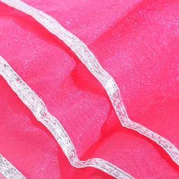 Babyhug Sleeveless Choli with Sequin Lehenga & Dupatta Set - Pink Blue image 5