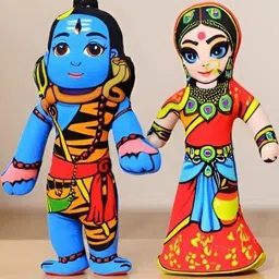A&A Kreative Box Kids Lord Shiv Parvati & Nandi Soft Toy-picture-34