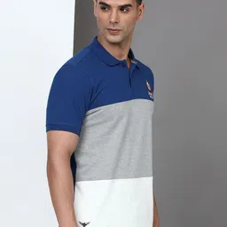 MaverIQ Colourblocked Polo Collar Short Sleeves Cotton T-Shirt image 4