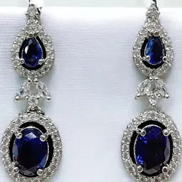 bmino Stylish Designer Earrings- BLUE image 2