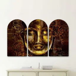 Myntra Elegant Homes Brown Set of 3 Piece MDF Religious Wall Paintings-picture-34