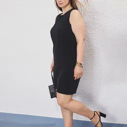 Trendyol Women Solid Sleeveless Sheath Dress image 3