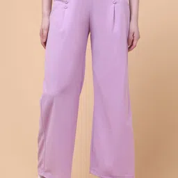 Charitra Women Relaxed Mid-Rise Relaxed Fit Trousers-image-43