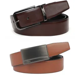 INVICTUS Men 2 Leather Reversible Formal Belt image 3