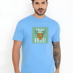 KaamBhari Graphic Printed Round Neck Regular Fit Cotton T-shirt-picture-18