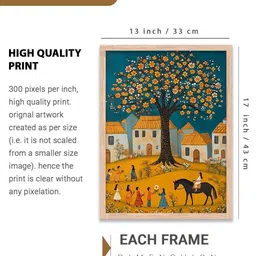 walllane Traditional Wall Art With Frame Home Decor Wall Painting For Living Room Office Bedroom image 3