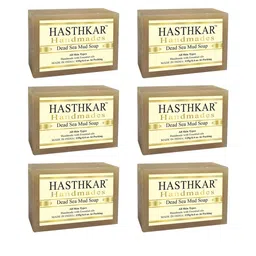 Hasthkar Set of 6 Handmade Dead Sea Mud Soap with Glycerin & Coconut Oil - 125 g Each-picture-44