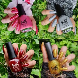 MI FASHION Set Of 4 Ultra High Glass HD 3D Shine Long Lasting Nail Polish 60ml-picture-26