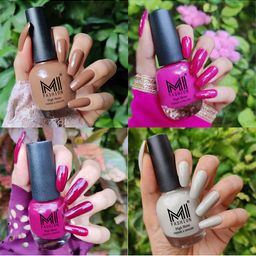 MI FASHION Set Of 4 Ultra High Glass HD 3D Shine Long Lasting Nail Polish 60 ML-picture-48