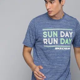 Skechers Typography Printed SUNDAY RUNDAY Round-Neck Sports T-shirt-picture-28