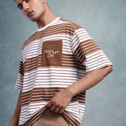 The Roadster Life Co.Multi-Striped Relaxed T-shirt-image-62
