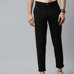 The Roadster Lifestyle Co Men Black Chinos-picture-16