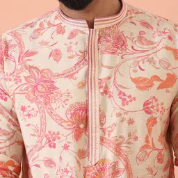 KISAH Men Floral Regular Fit Floral Kurta image 2