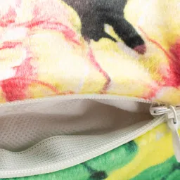 HOUZZCODE Sea Green & Pink Set of 2 Floral Square Cushion Covers image 4