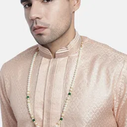 I Jewels Men Green & White Gold-Plated Necklace-image-17