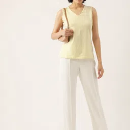 BRINNS Cream-Coloured Cotton Tank Top image 5