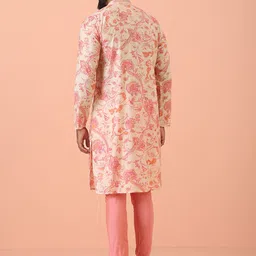 KISAH Men Floral Regular Fit Floral Kurta image 5