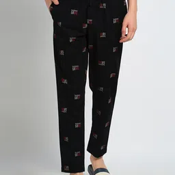 van heusen innerwear Van Heusen Men Printed Varsity Inspired Drawstring Waist Lounge Pants image 1