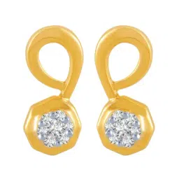 P.C. Chandra Jewellers 14 kt Gold & Diamond Earrings-picture-12