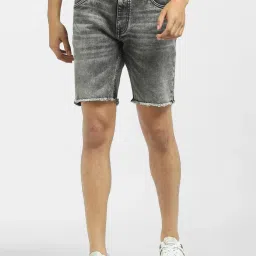 Jack & Jones Black Denim Cotton Regular Fit Denim Shorts image 1
