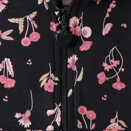 R&B Kids Navy Floral Regular Fit Hoodie & Pants Set image 5