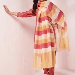 Fabindia Multicolored Striped Dupatta image 2